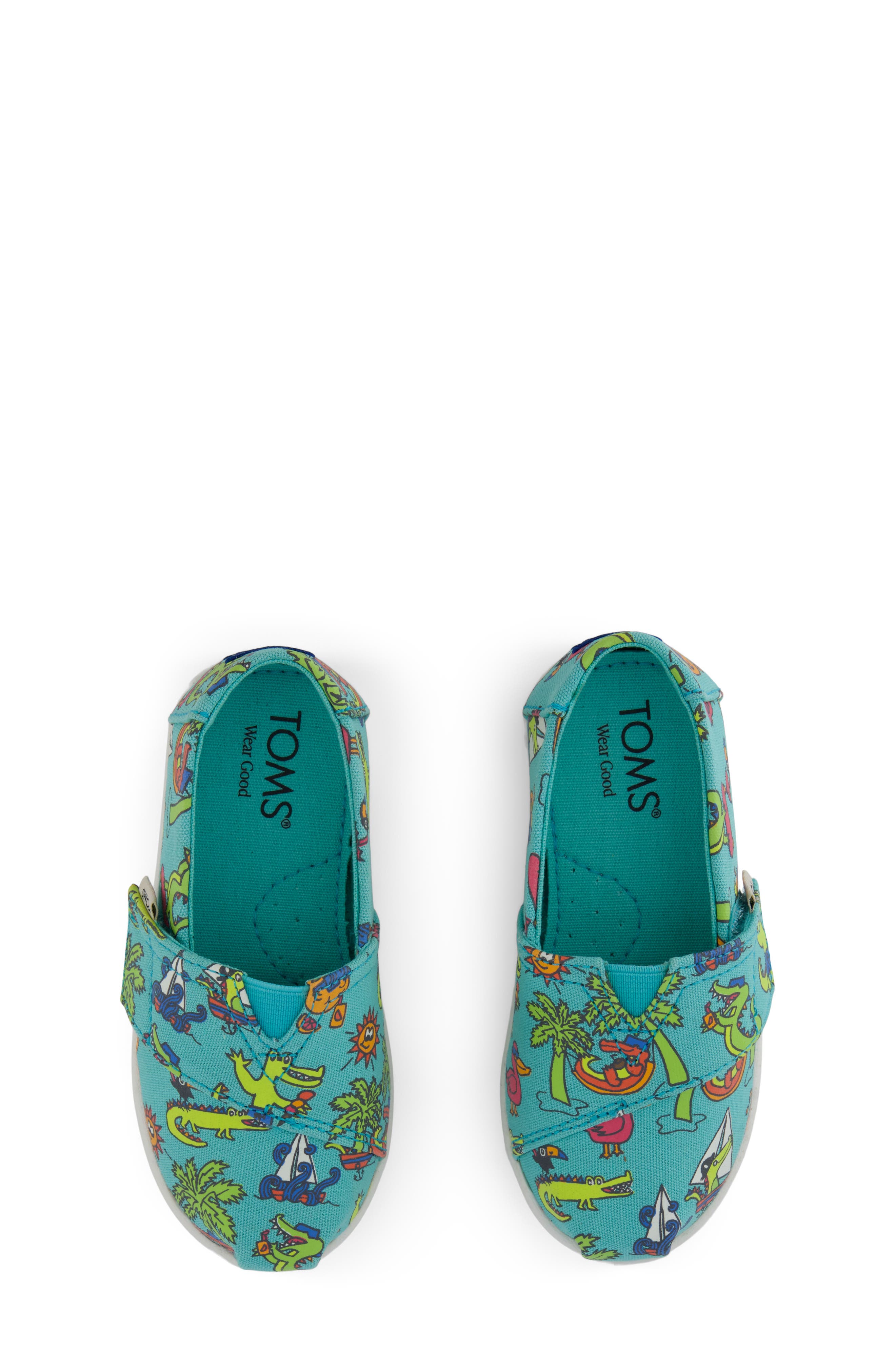 TOMS Kids' Classic Alpargata Slip-On, Alternate, color, Medium Green