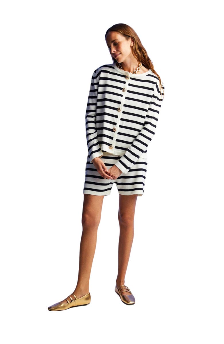 Nocturne Striped Mini Shorts, Alternate, color, 