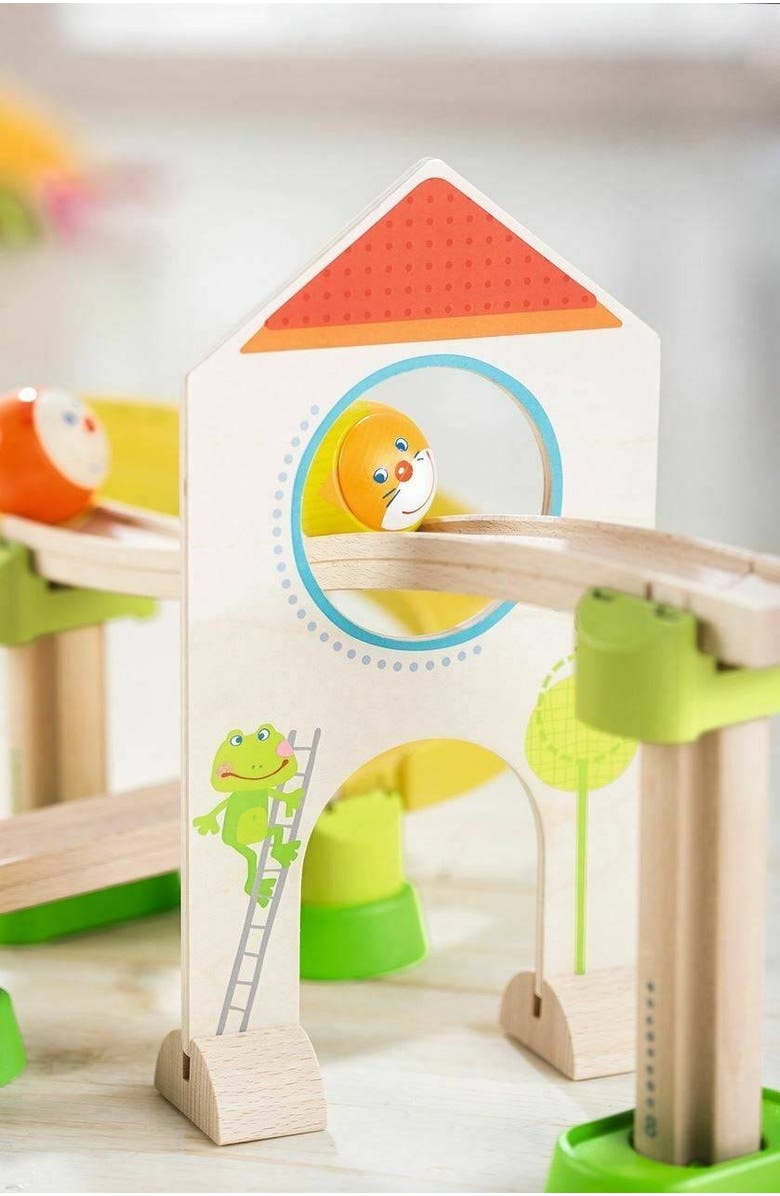 HABA Marble Run Kullerbu Windmill Playset, STEM Toy Building Set for 3-5 Year Olds, Montessori Toys Marble Maze, 25 Piece Ball Track, Alternate, color, Multi