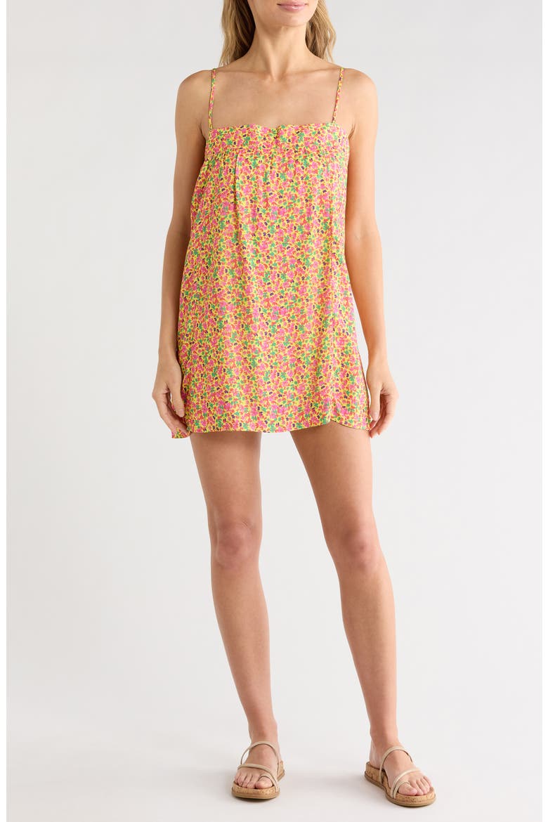 Guilia Floral Cover-Up Dress, Main, color, YELLOW