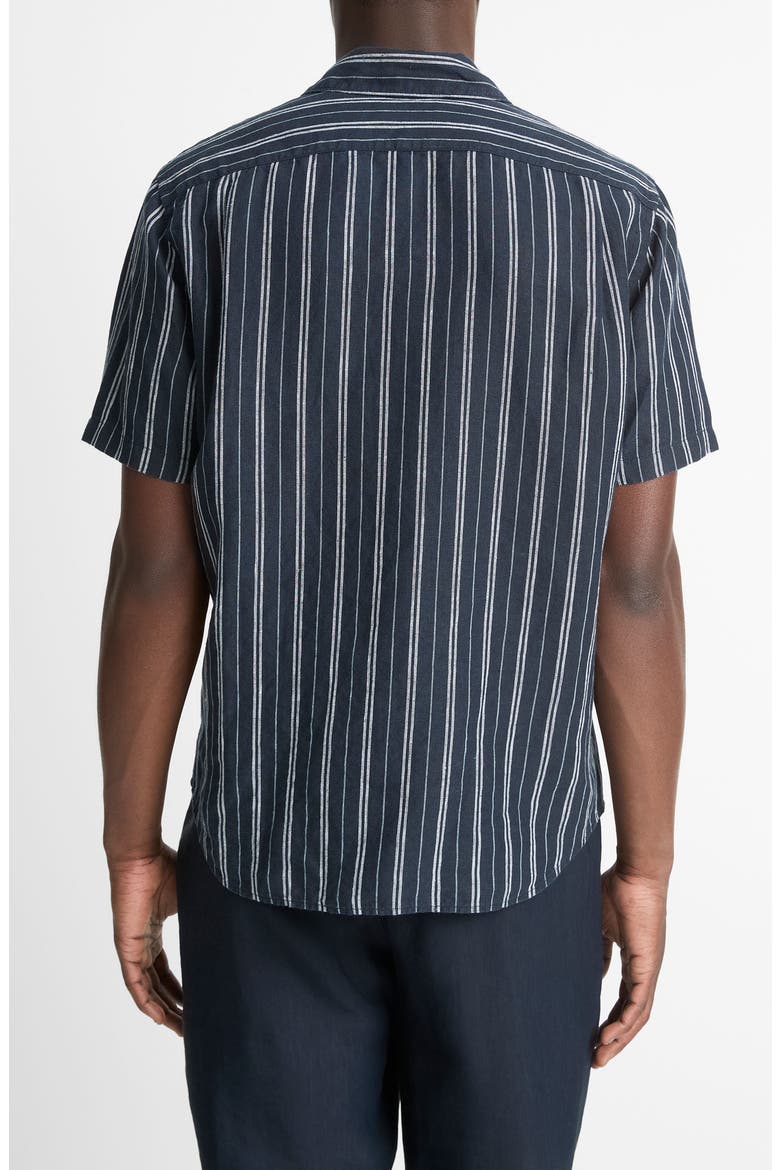 Stripe Classic Fit Short Sleeve Button-Up Shirt, Alternate, color, COASTAL