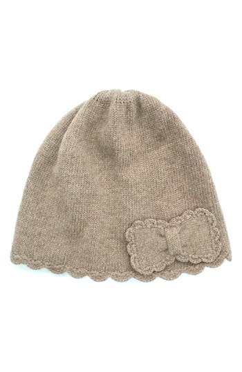Portolano Scalloped Edge Beanie In Gray
