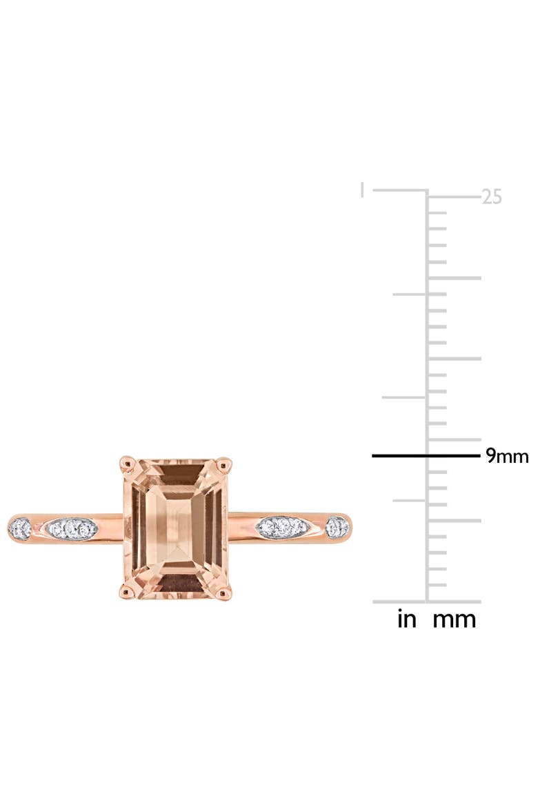 Morganite & Diamond Ring 14k, Alternate, color, Rose Gold