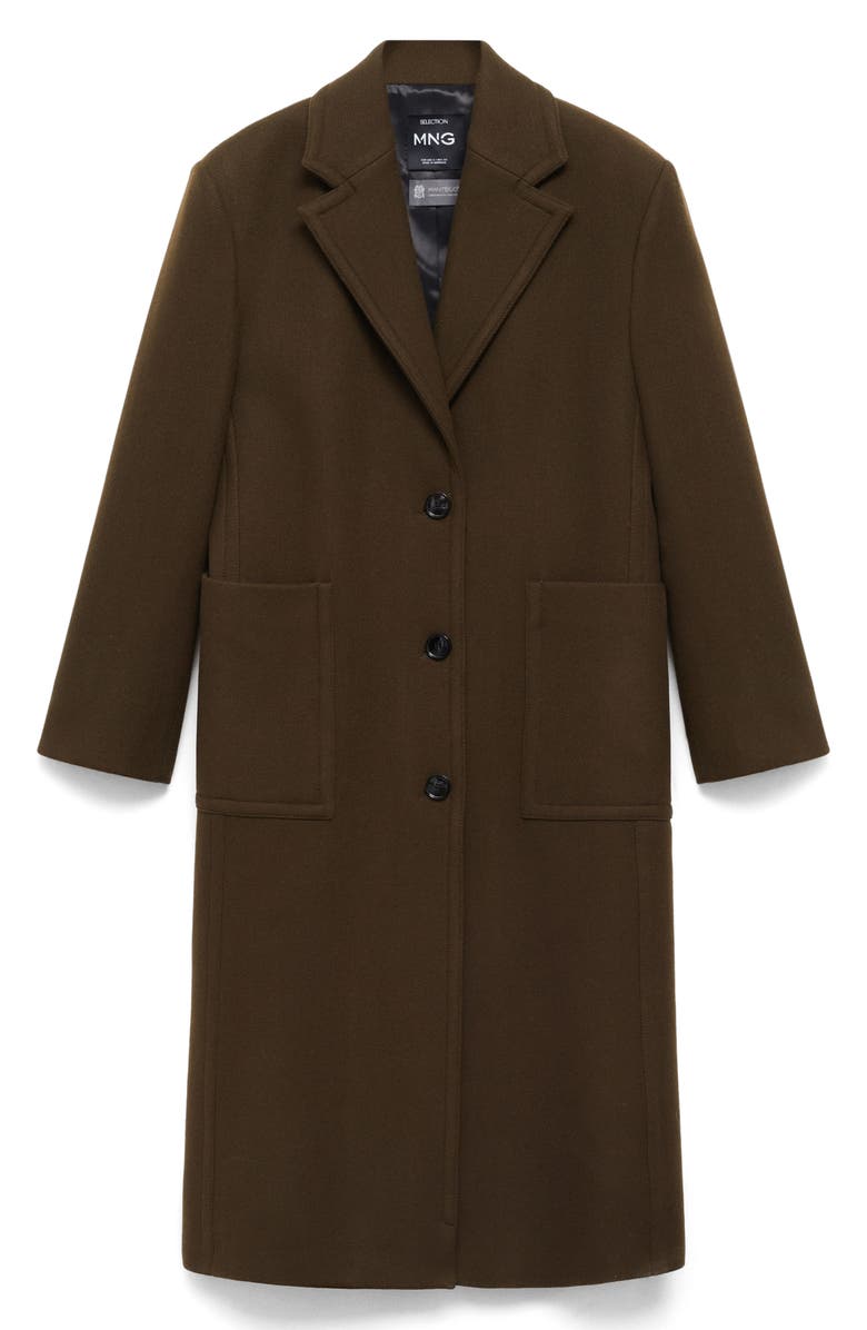 MANGO Pocketed Virgin Wool Blend Coat, Alternate, color, 