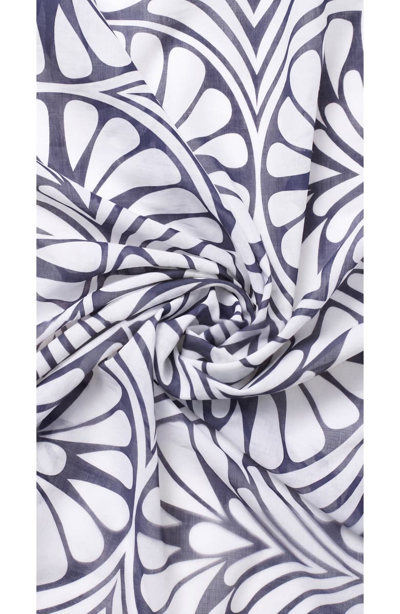VISCATA Foulard Scarf, Alternate, color, Blue Palms