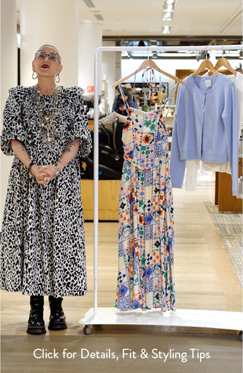 Hippuris Print Sleeveless Maxi Dress, sales video thumbnail