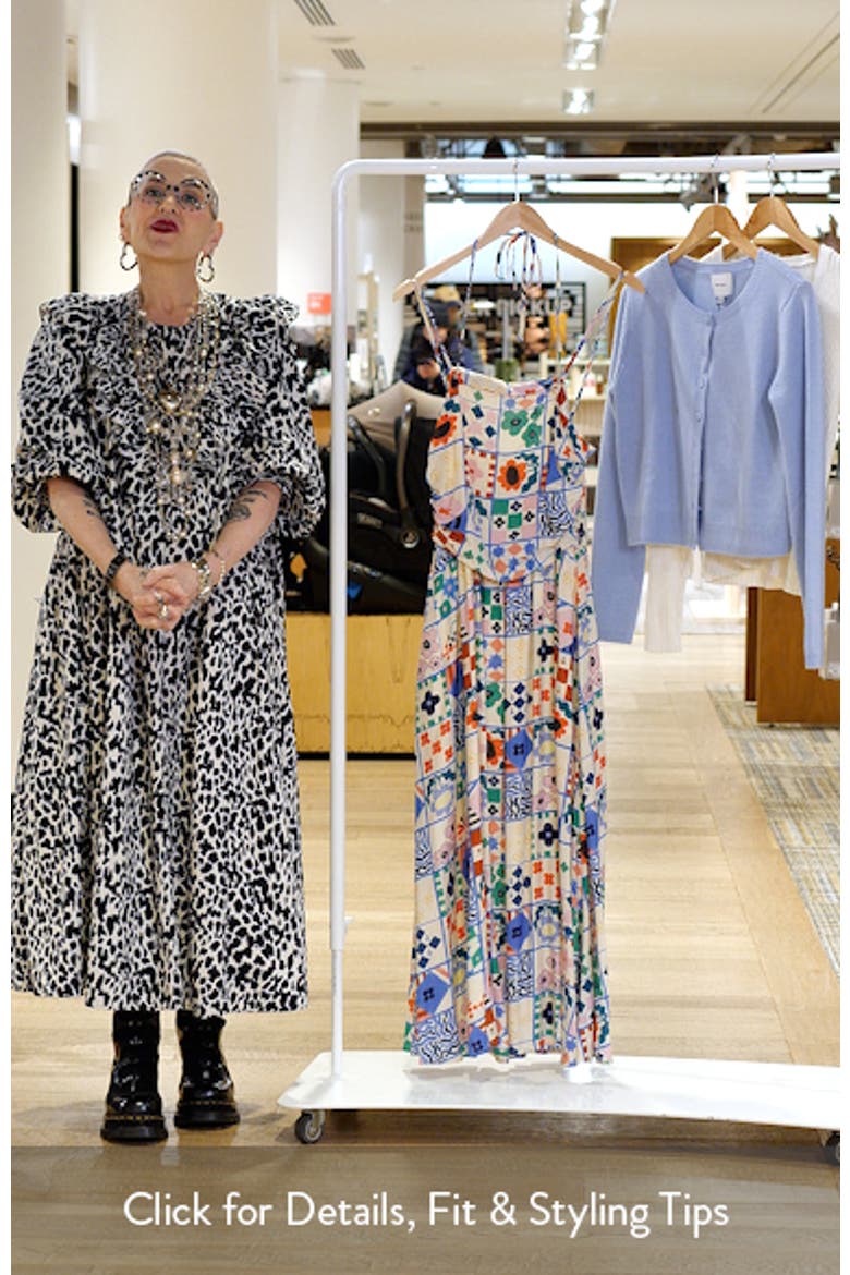Hippuris Print Sleeveless Maxi Dress video