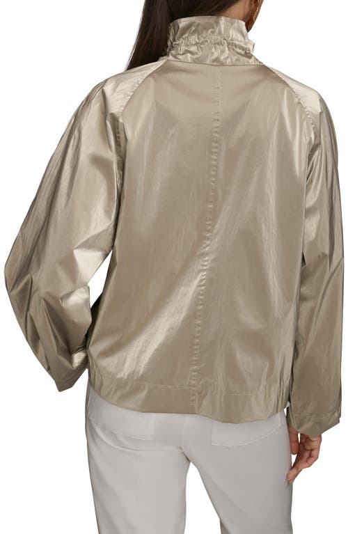 Donna Karan New York Metallic Jacket In Gold