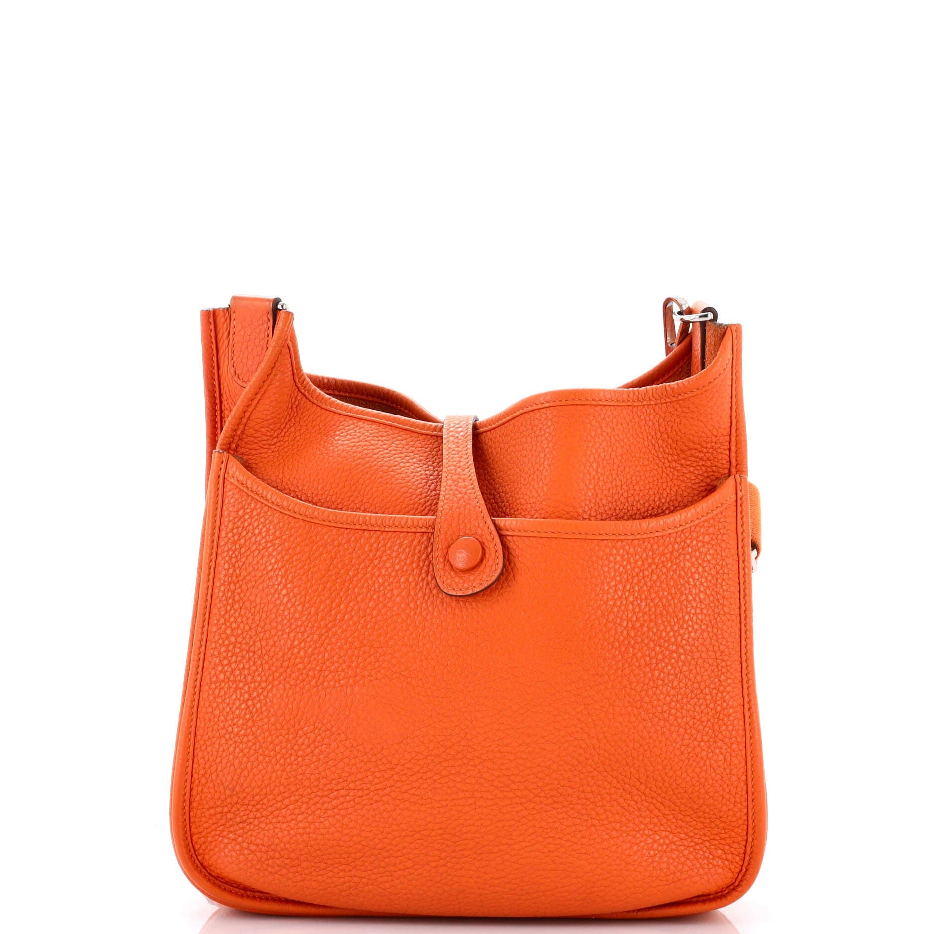 Pre-Owned Hermes Evelyne Bag Gen III Clemence PM, Alternate, color, Orange H