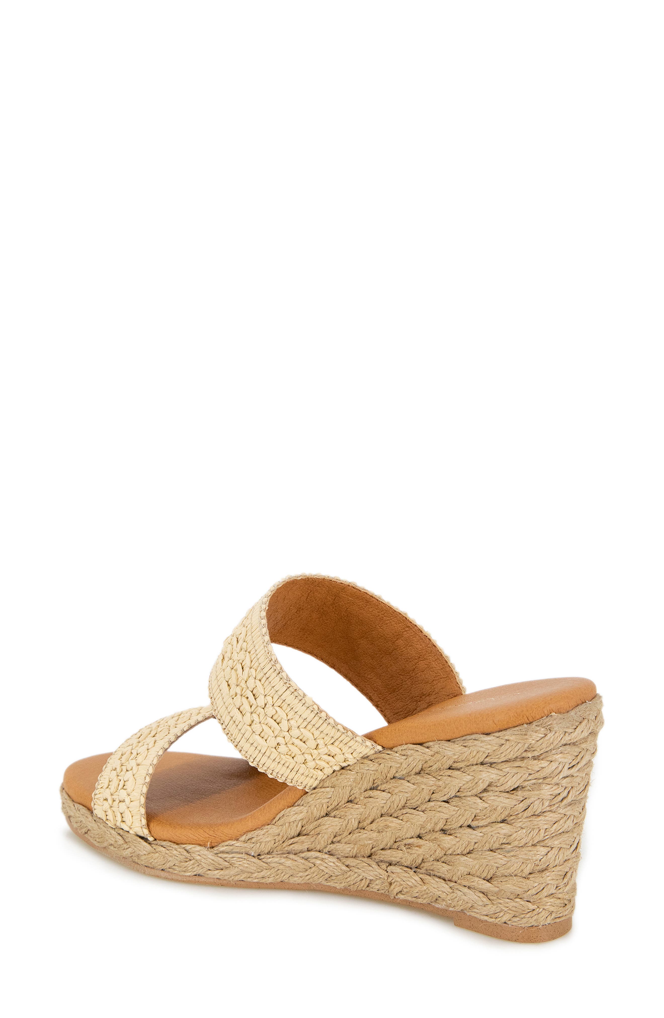 André Assous Nitra Wedge Sandal, Alternate, color, Beige