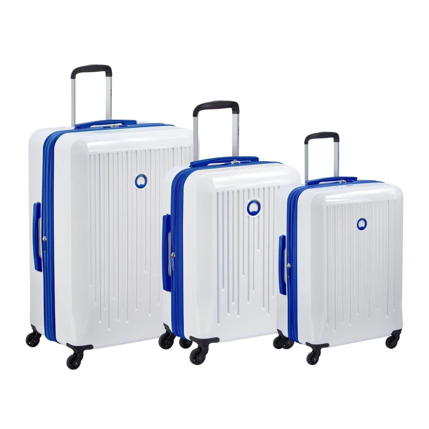 Delsey Paris Christine 3-Piece Hardside Expandable Suitcase Set, Main, color, White/Blue