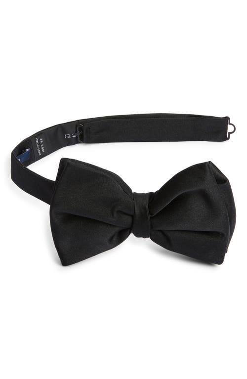 Thom Sweeney Silk Bow Tie In Black