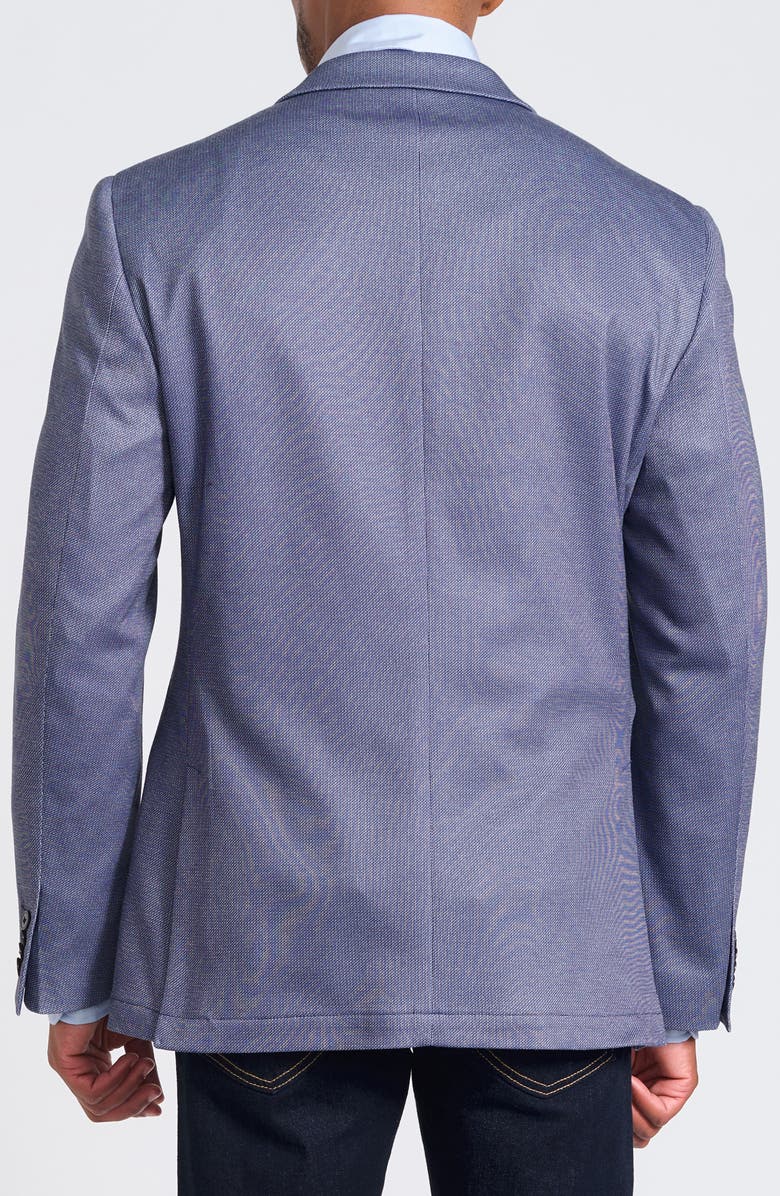 SAVILE ROW CO Blue Knit Blazer, Alternate, color, Blue