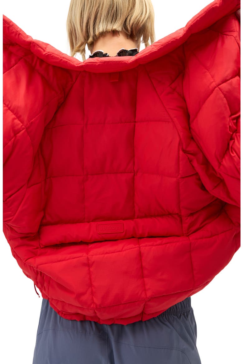 Nellie Packable Puffer Jacket, Alternate, color, ROUGE