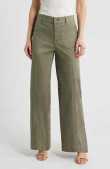 Skyrise Patch Pocket Wide Leg Pants