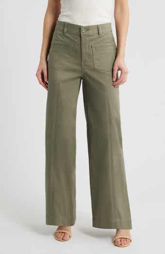 Skyrise Patch Pocket Wide Leg Pants
