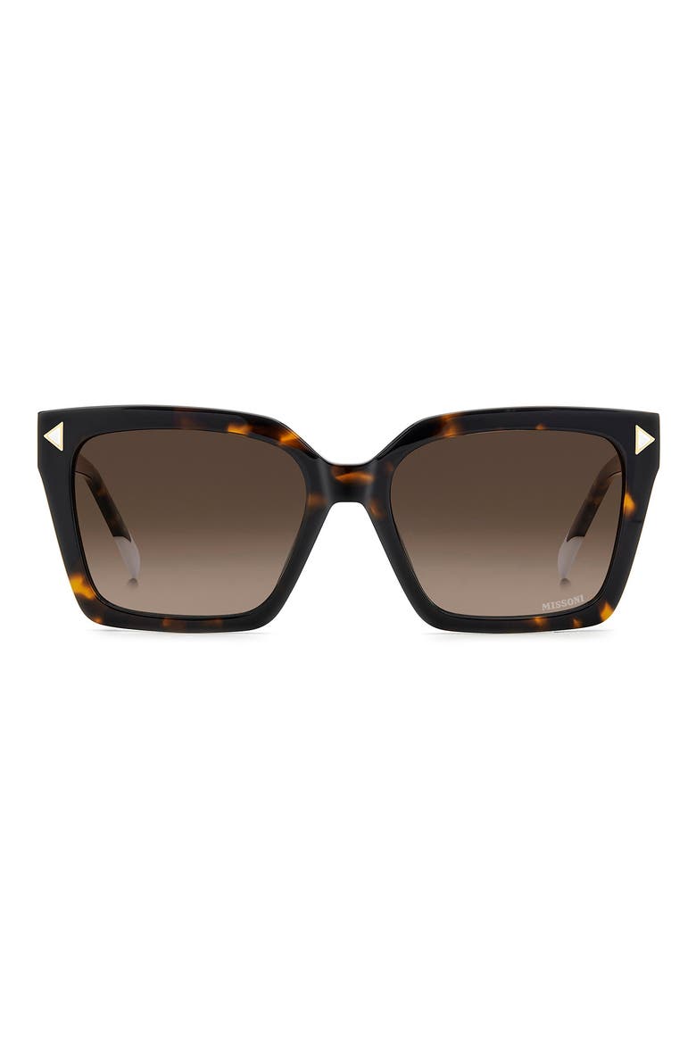 55mm Gradient Square Sunglasses, Main, color, HAVANA/ BROWN