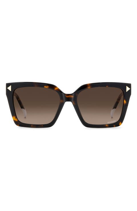 55mm Gradient Square Sunglasses