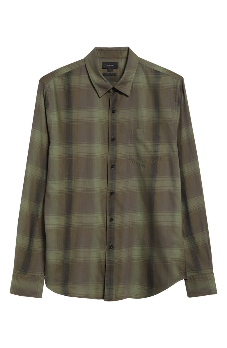 Classic Fit Plaid Cotton Button-Up Shirt