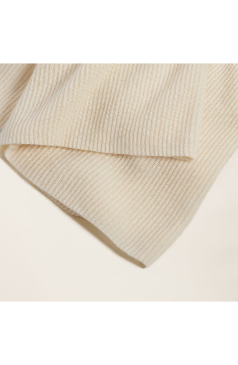 Italic Vallon Ribbed Cashmere Throw Blanket, Alternate, color, Heather Grey