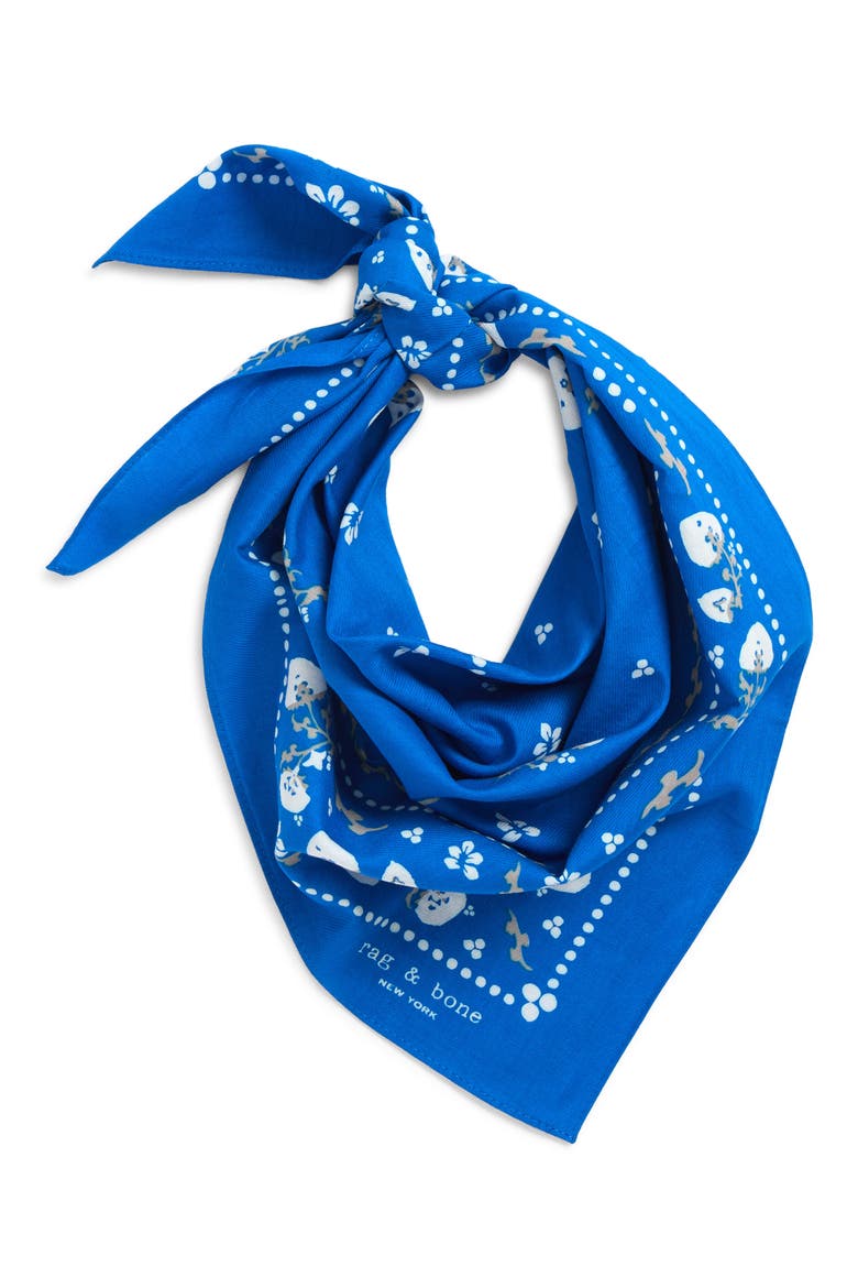 Floral Western Bandana, Alternate, color, BLUE FLORAL