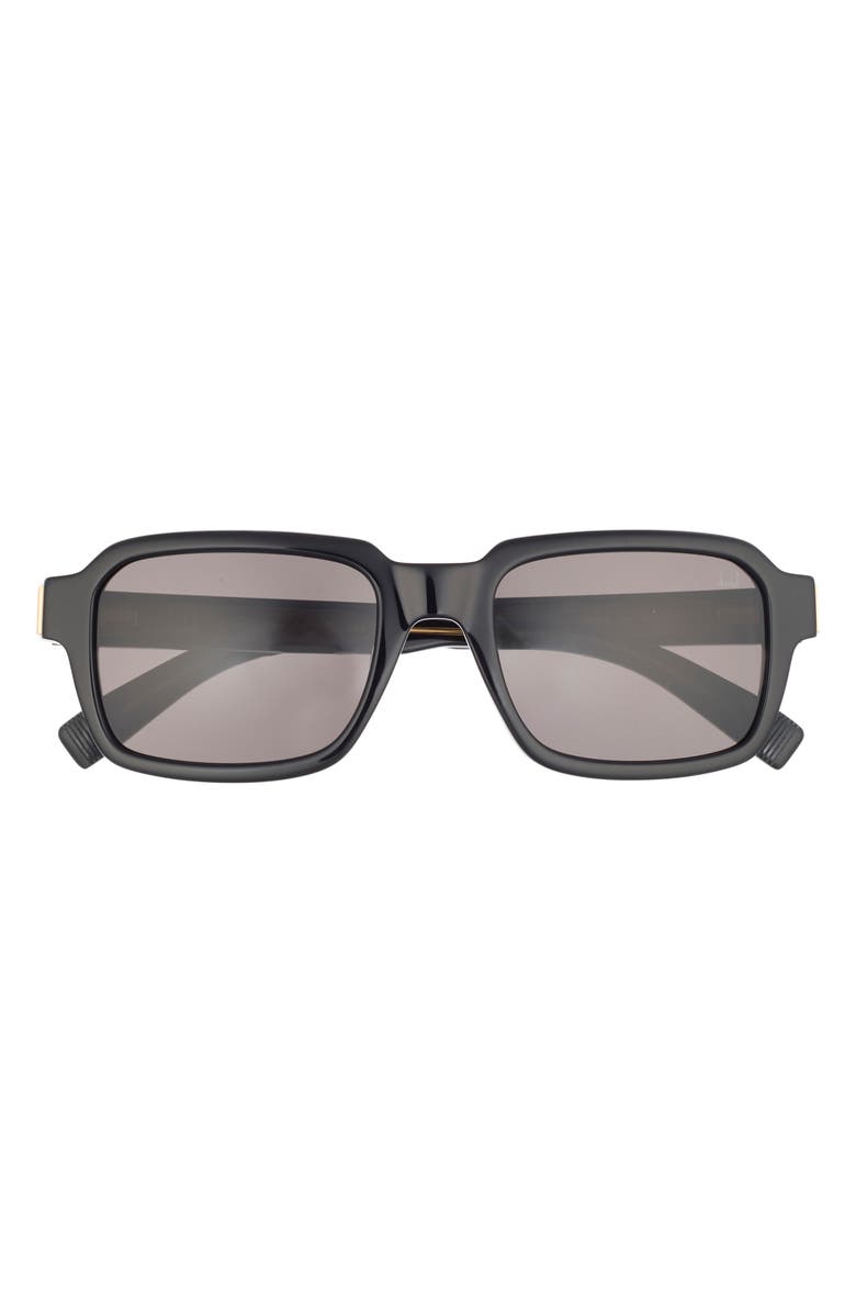 Dunhill 54mm Rectangular Sunglasses, Main, color, Black Black Grey