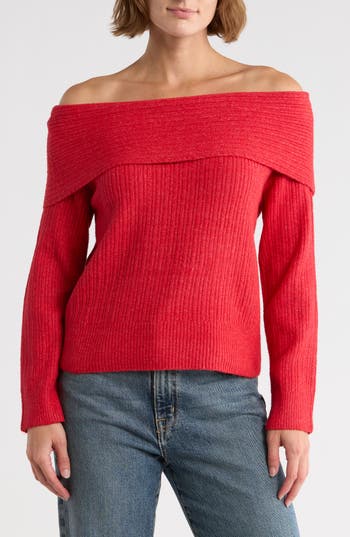 Rdi Marylin Cowl Neck Sweater In Red