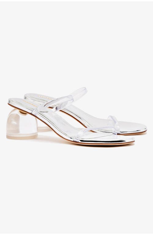Larroude Larroudé Dew Drop Mule In Silver