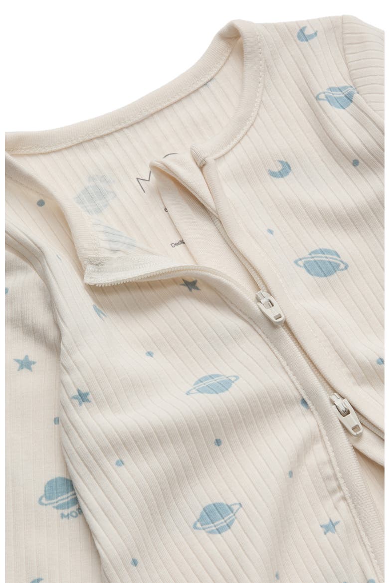 Ribbed Two Way Zip-Up Romper, Alternate, color, Space Gardenia & Forget Me Not