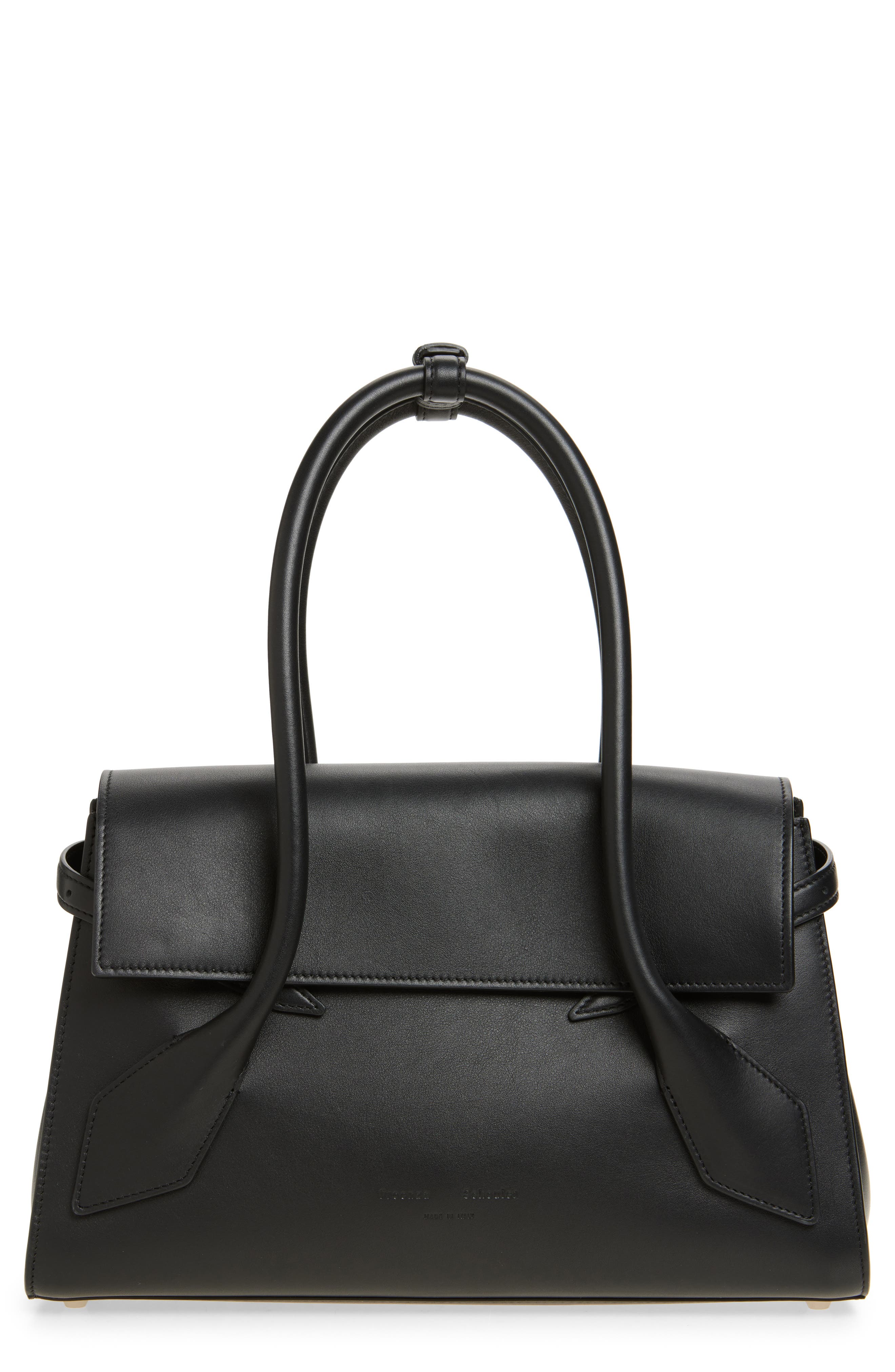 Proenza Schouler Small Tate Leather Tote, Main, color, Black