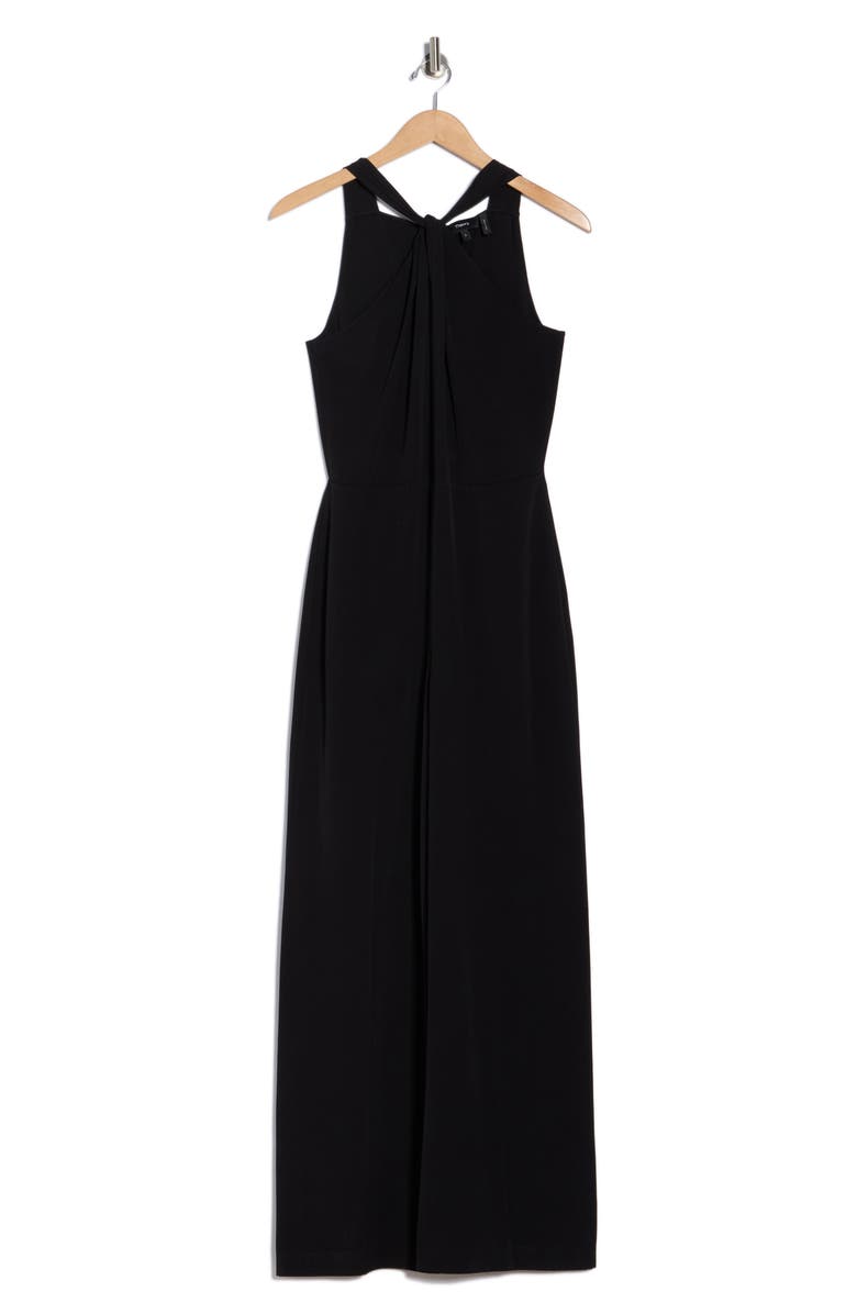 Theory Twist Bodice Ottoman Jumpsuit, Alternate, color, Black