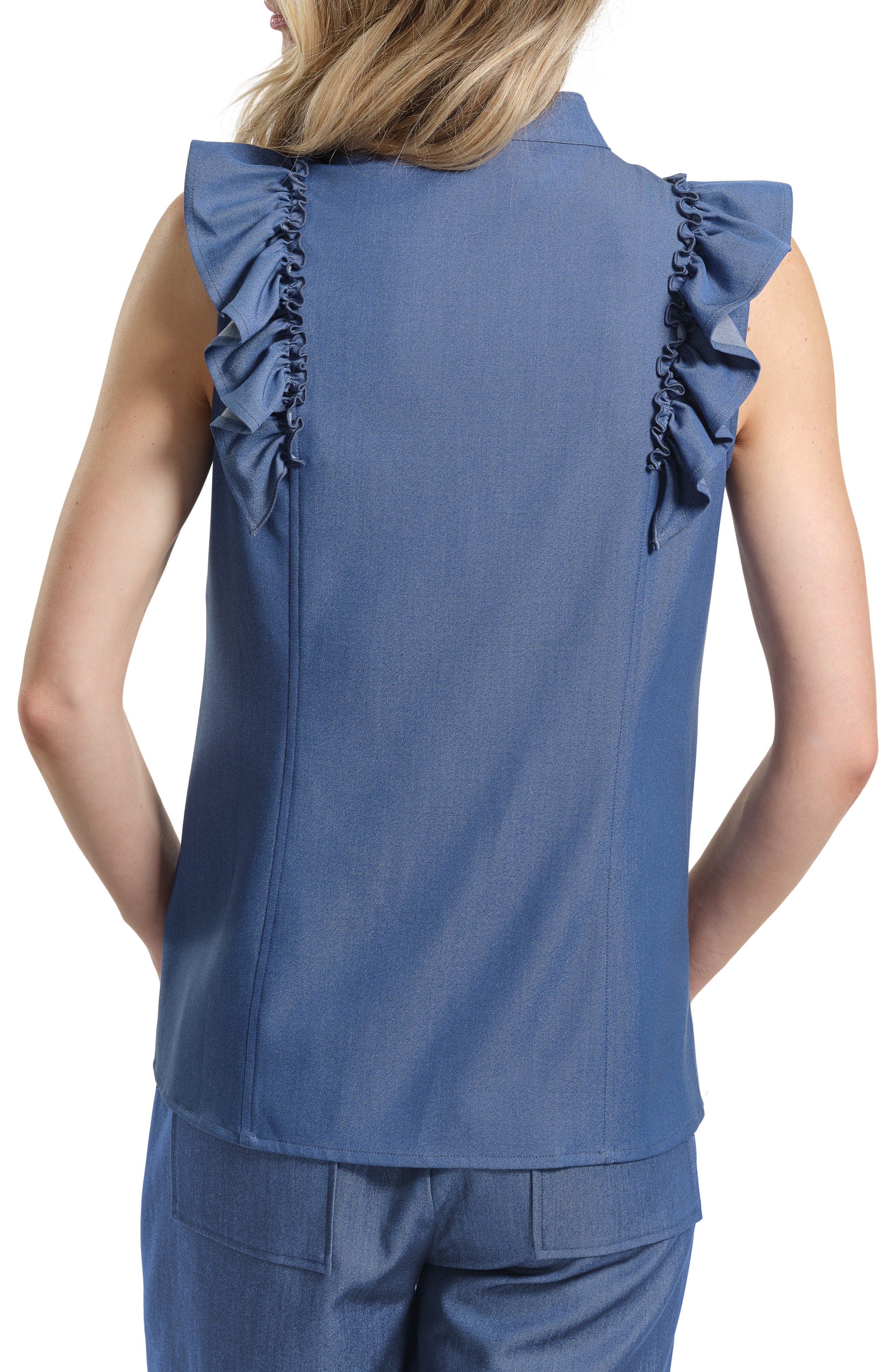 Ruffle Button-Up Shirt - image 2