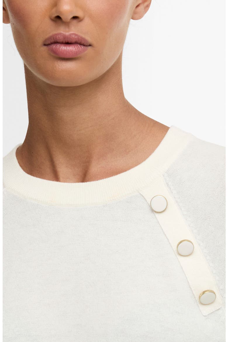 Camille Merino Wool & Cotton Sweater, Alternate, color, CLOUD