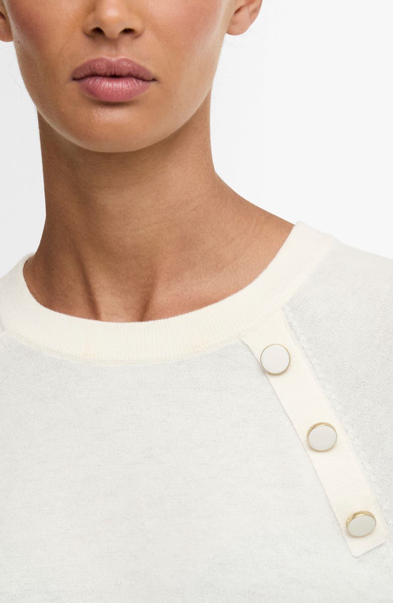 Barbour Camille Merino Wool & Cotton Sweater, Alternate, color, Cloud