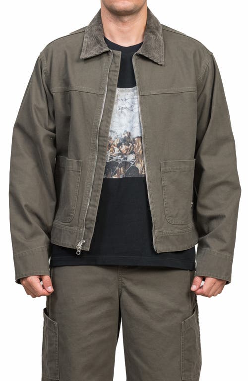 Alphastyle Blun Zip-up Work Jacket In Green