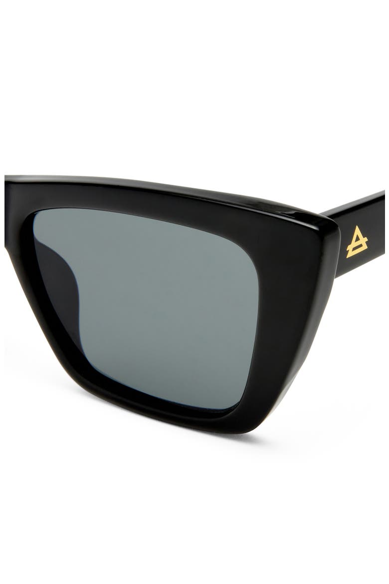 Solstice 53mm Cat Eye Sunglasses, Alternate, color, BLACK / SMOKE MONO