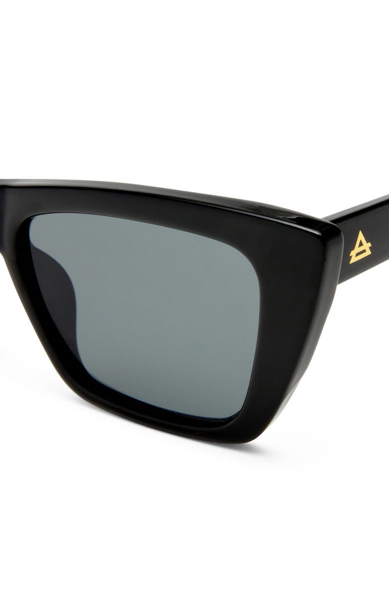 AIRE Solstice 53mm Cat Eye Sunglasses, Alternate, color, Black / Smoke Mono