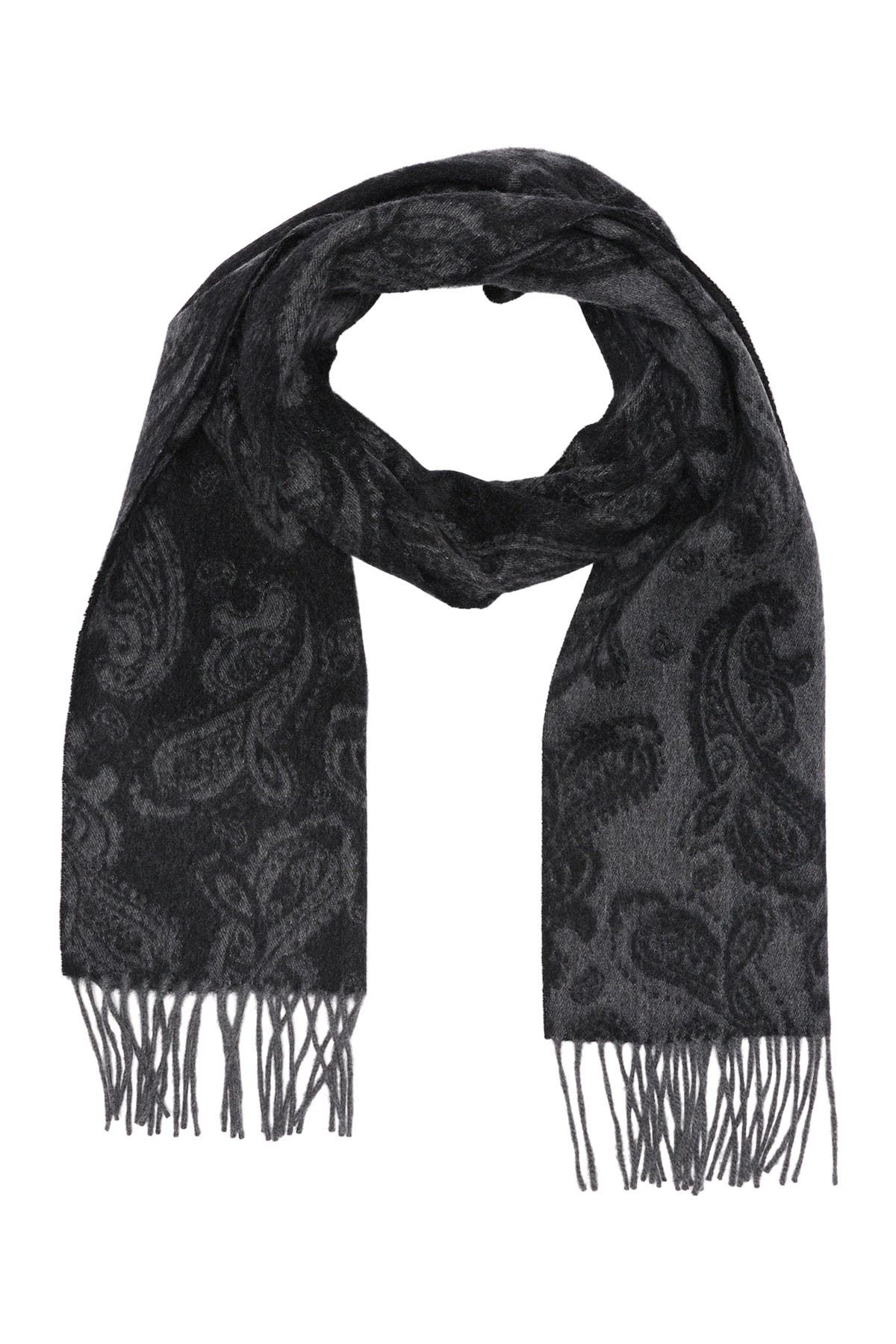 Hickey Freeman Cashmere Paisley Scarf