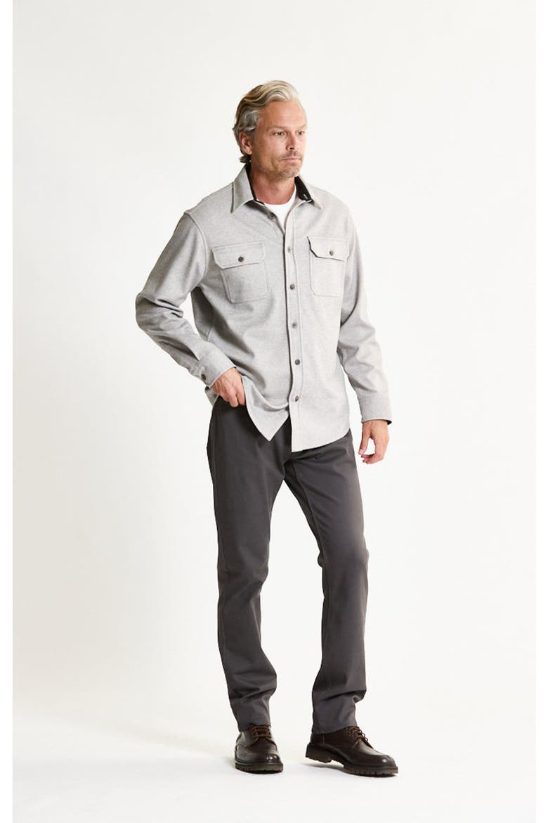 Poly Rayon Twill Overshirt, Alternate, color, GREY