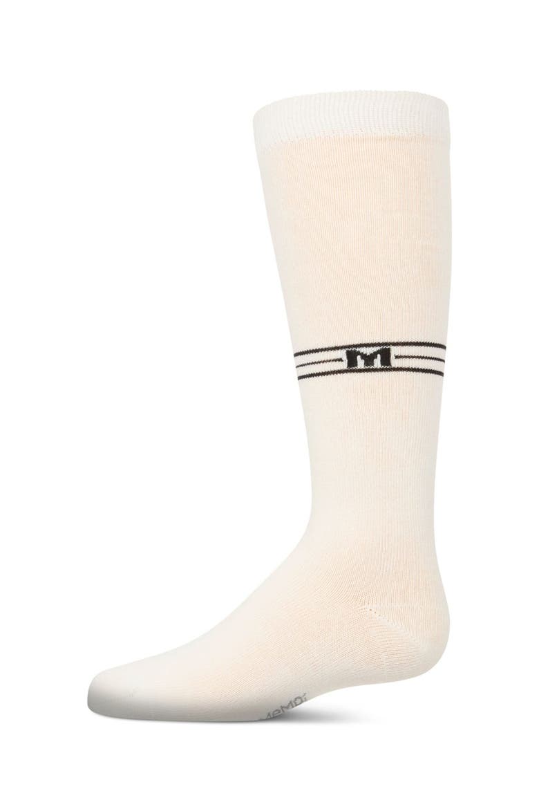 Stretch Multi Stripe M Graphic Knee Sock, Main, color, Winter White