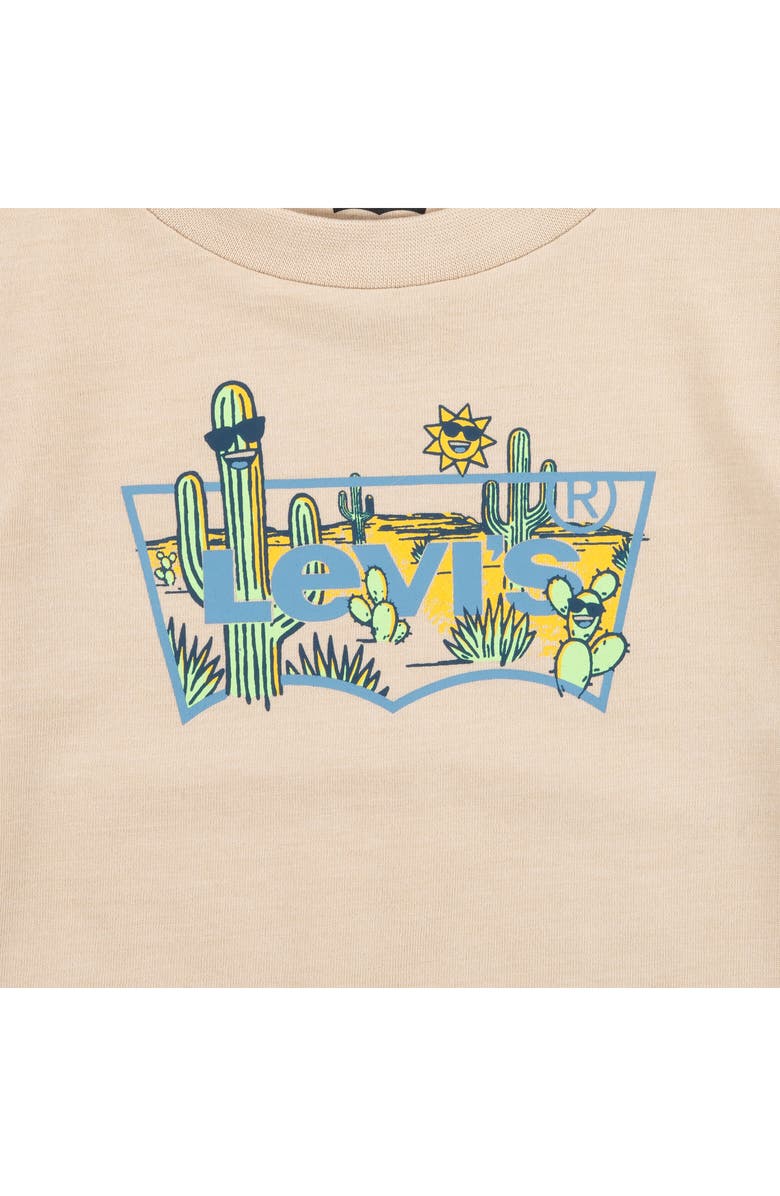 Levi's<sup>®</sup> Kids' Cactus Graphic T-Shirt & Denim Shorts Set, Alternate, color,