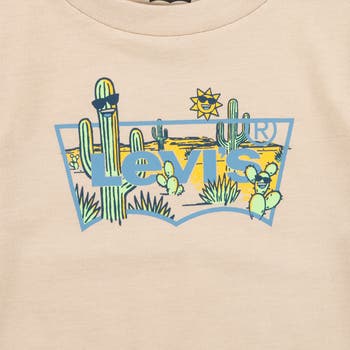 Kids' Cactus Graphic T-Shirt & Denim Shorts Set