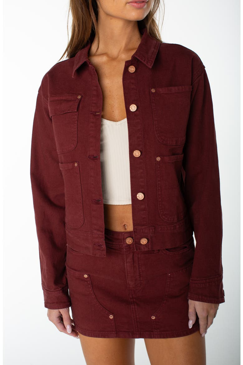 Reel Life Denim Jacket, Alternate, color, PORT