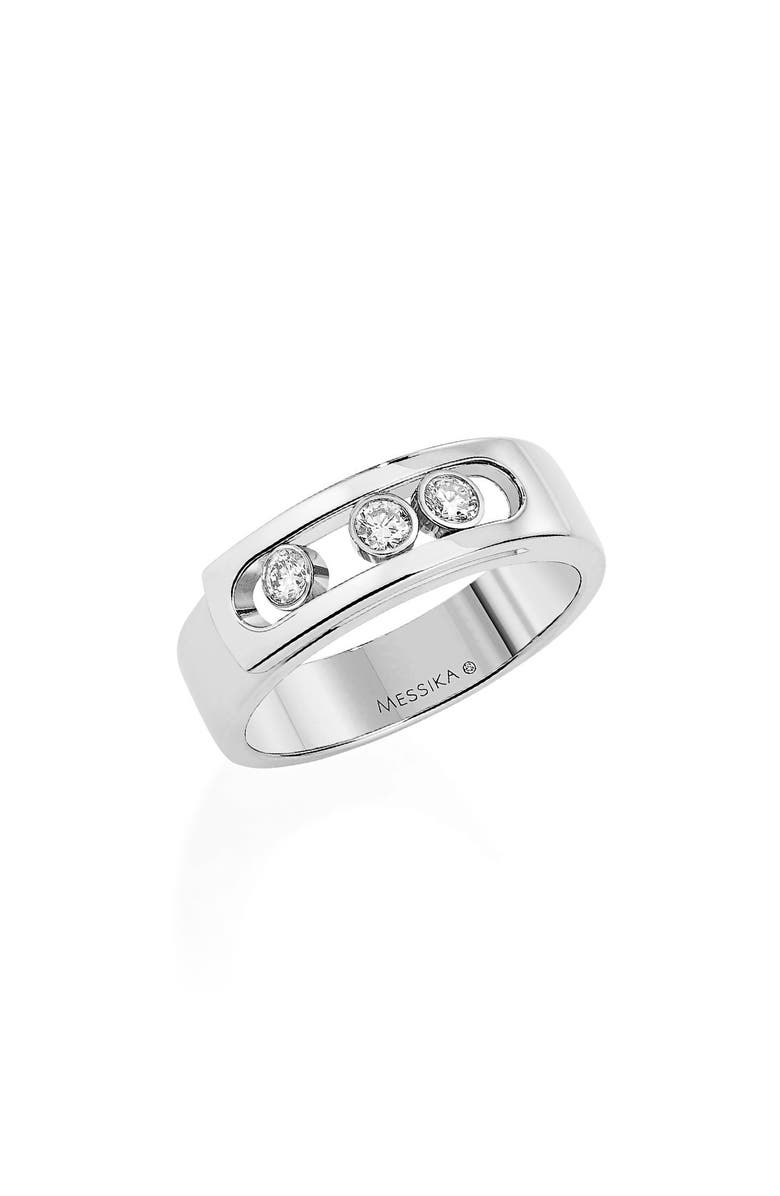 Messika Move Noa Diamond Band Ring, Main, color, White Gold