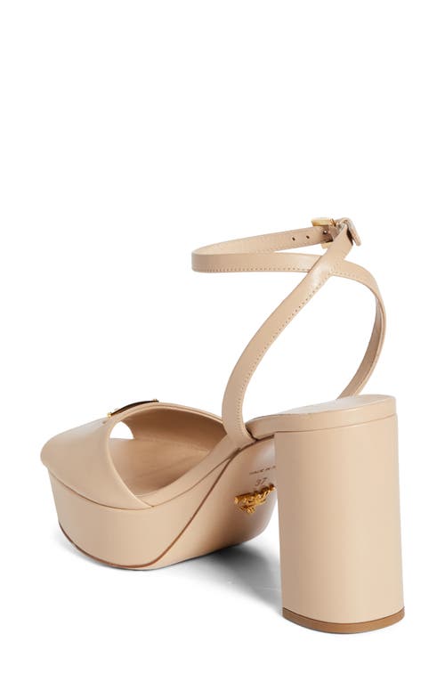 Prada Logo Platform Sandal
