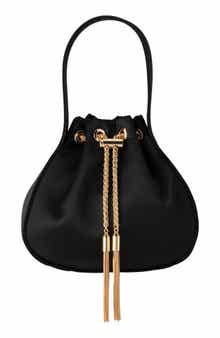 Olga Berg Miki Satin Drawstring Clutch