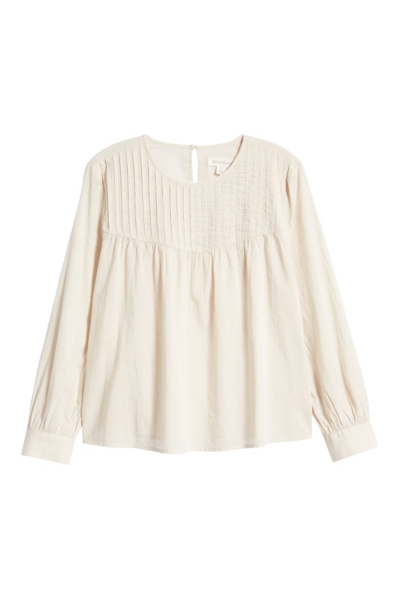 Pintuck Yoke Top, Alternate, color, BEIGE PUMICE