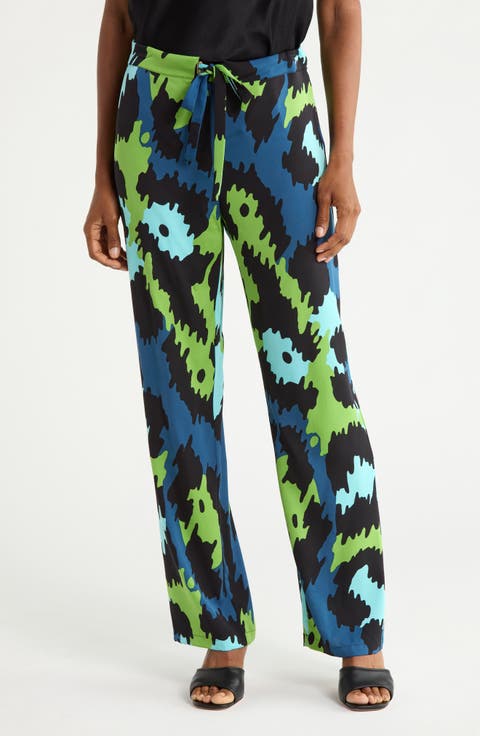 Diane Wide Leg Stretch Silk Pants