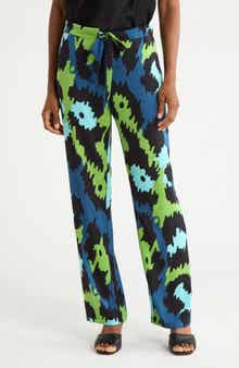 Diane Wide Leg Stretch Silk Pants