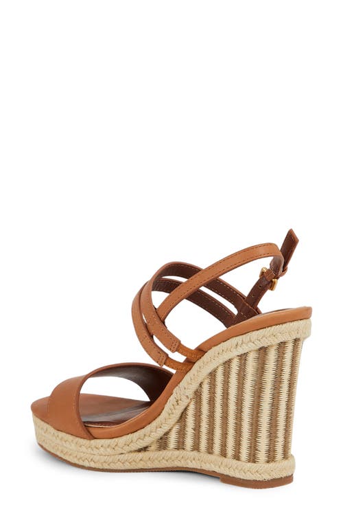 Reiss Hailey Platform Wedge Sandal In Brown